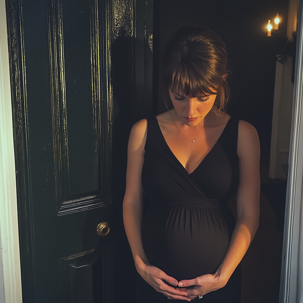 A woman standing in a doorway | Source: No source