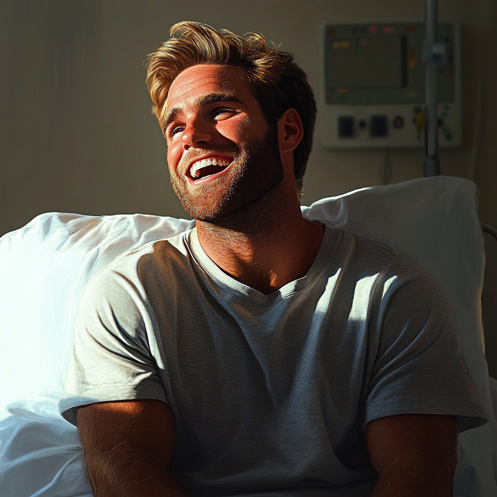 A man laughing | Source: no source