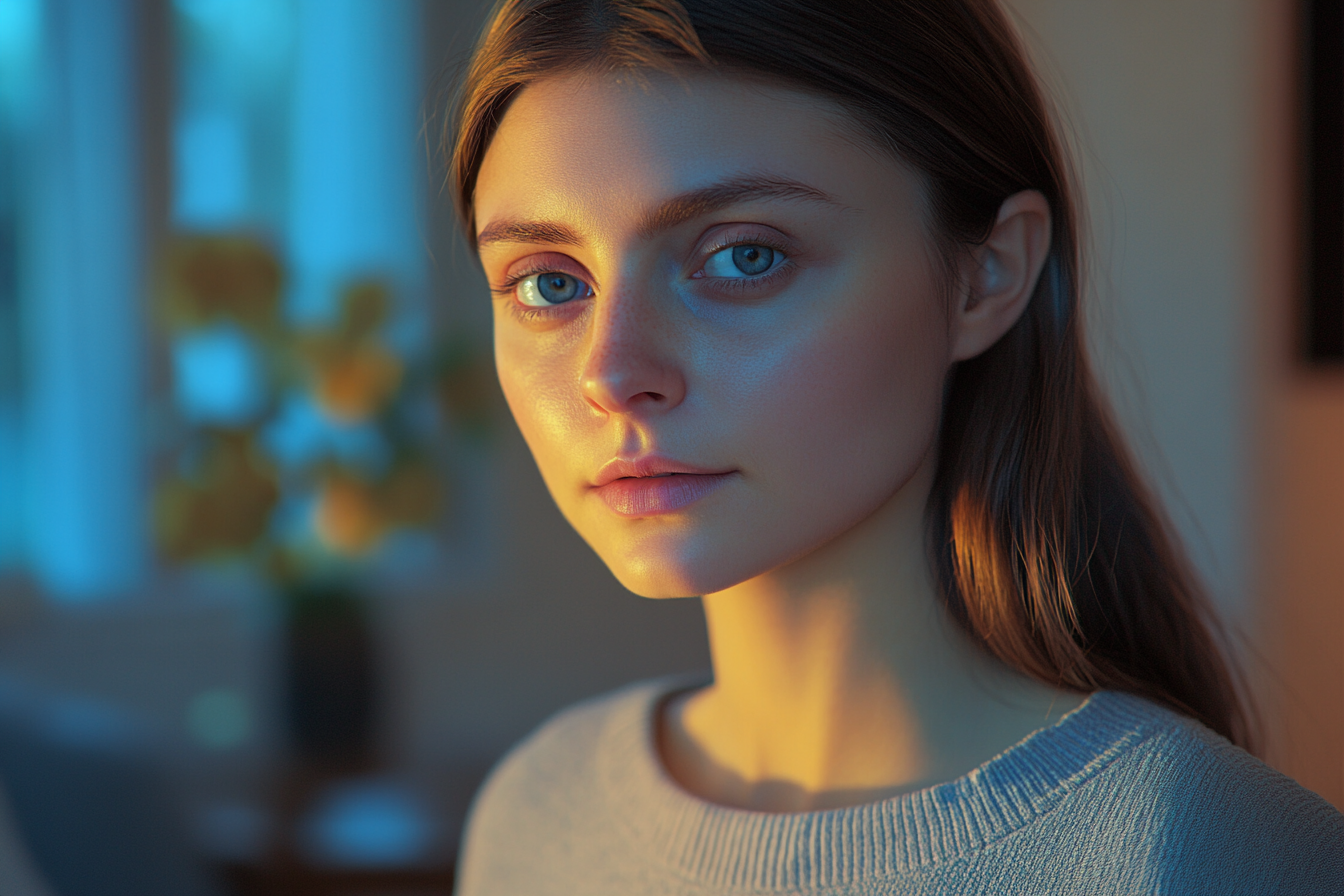 A woman looking straight ahead | Source: No source
