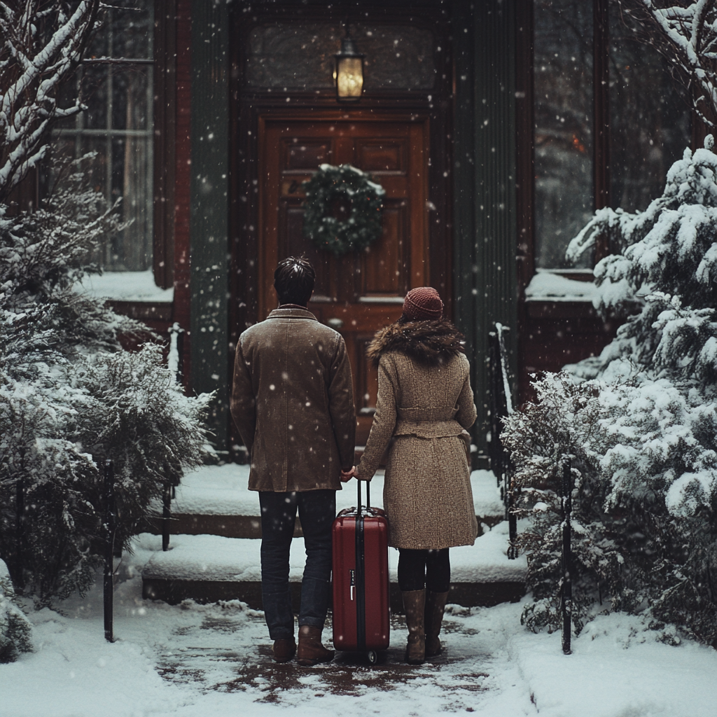 A couple with luggage | Source: no source