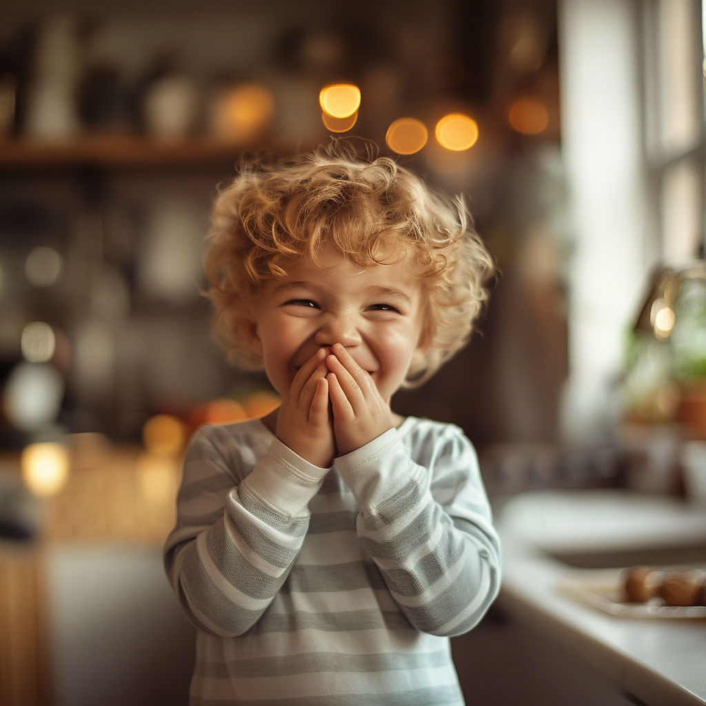 A boy laughing | Source: No source