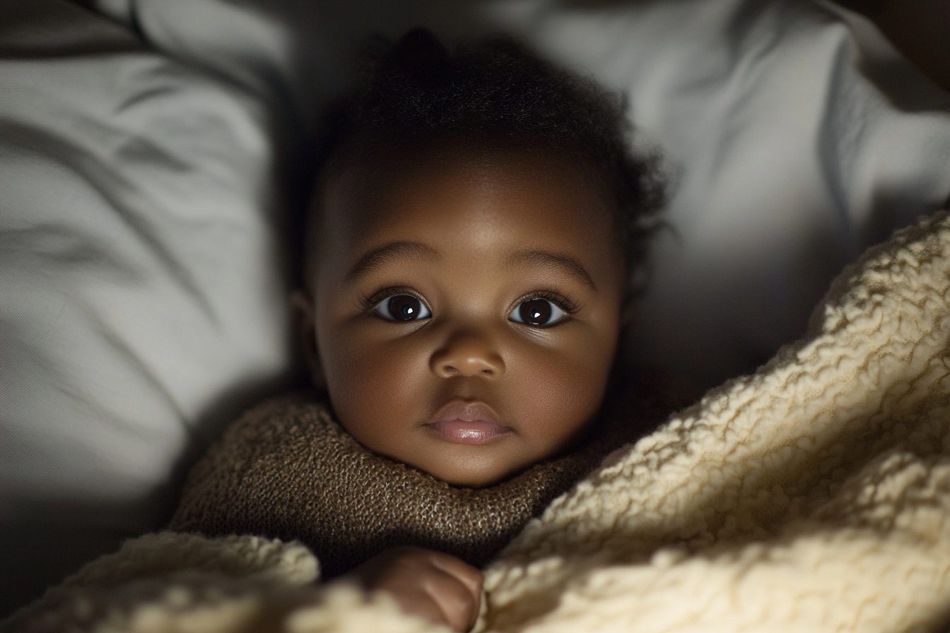 A cute baby with her eyes wide open | Source: No source
