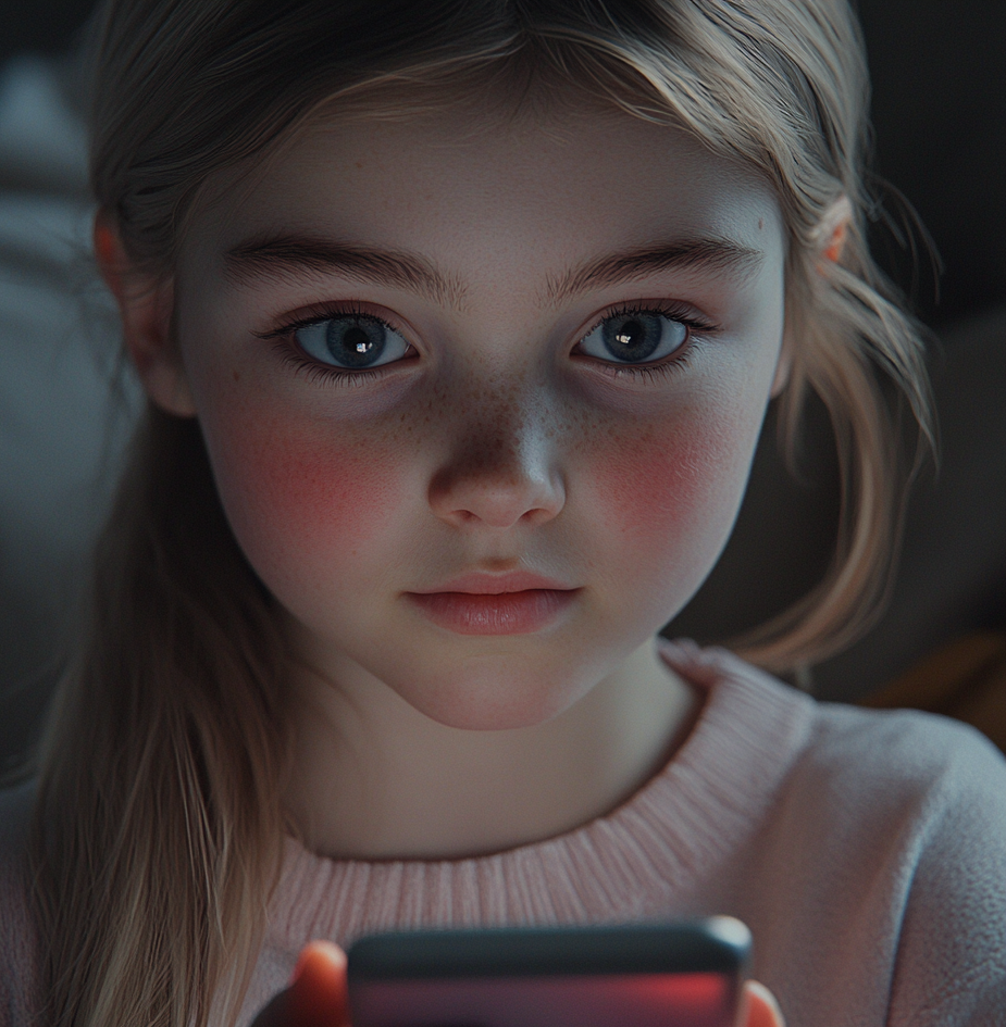 A girl using her phone | Source: no source