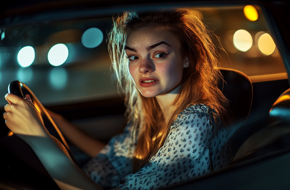 An upset woman driving | Source: No source