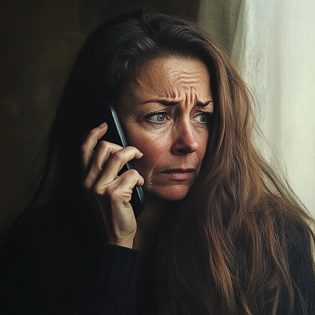 An upset woman talking on the phone | Source: No source