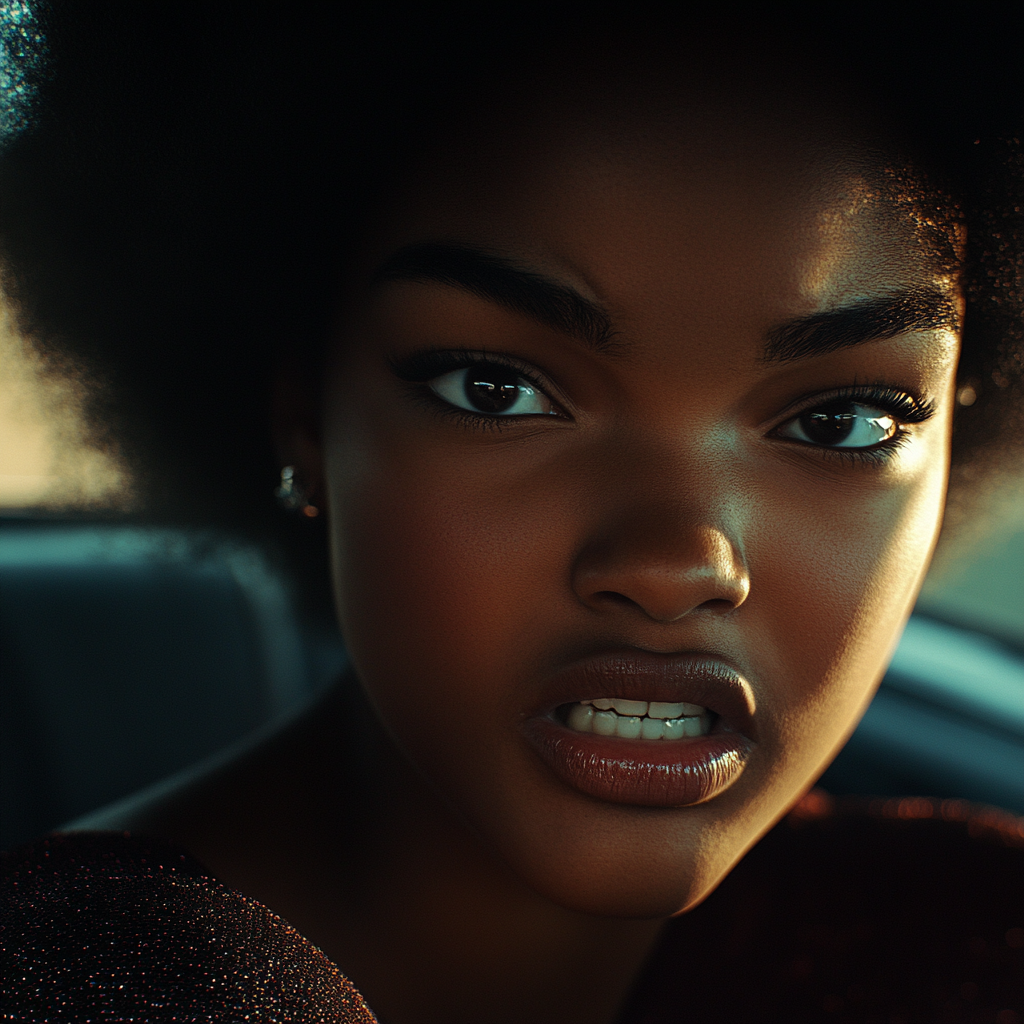 A woman looking at someone | Source: no source