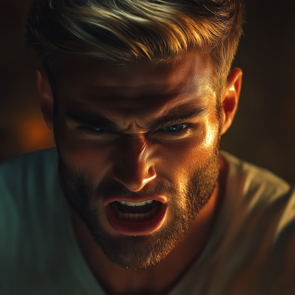 An angry man yelling at someone | Source: no source