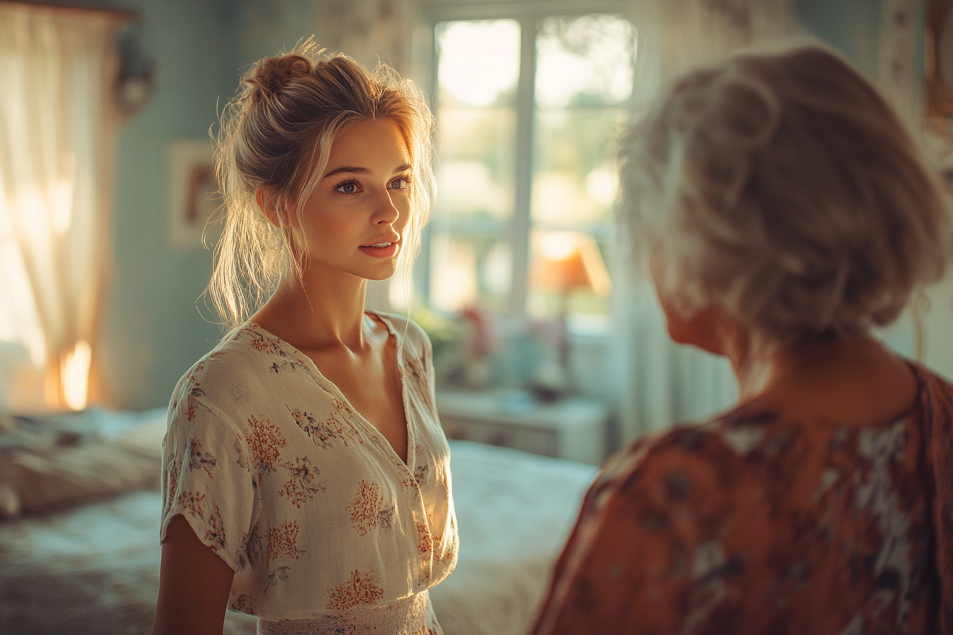 Woman talking to her mother-in-law | Source: no source