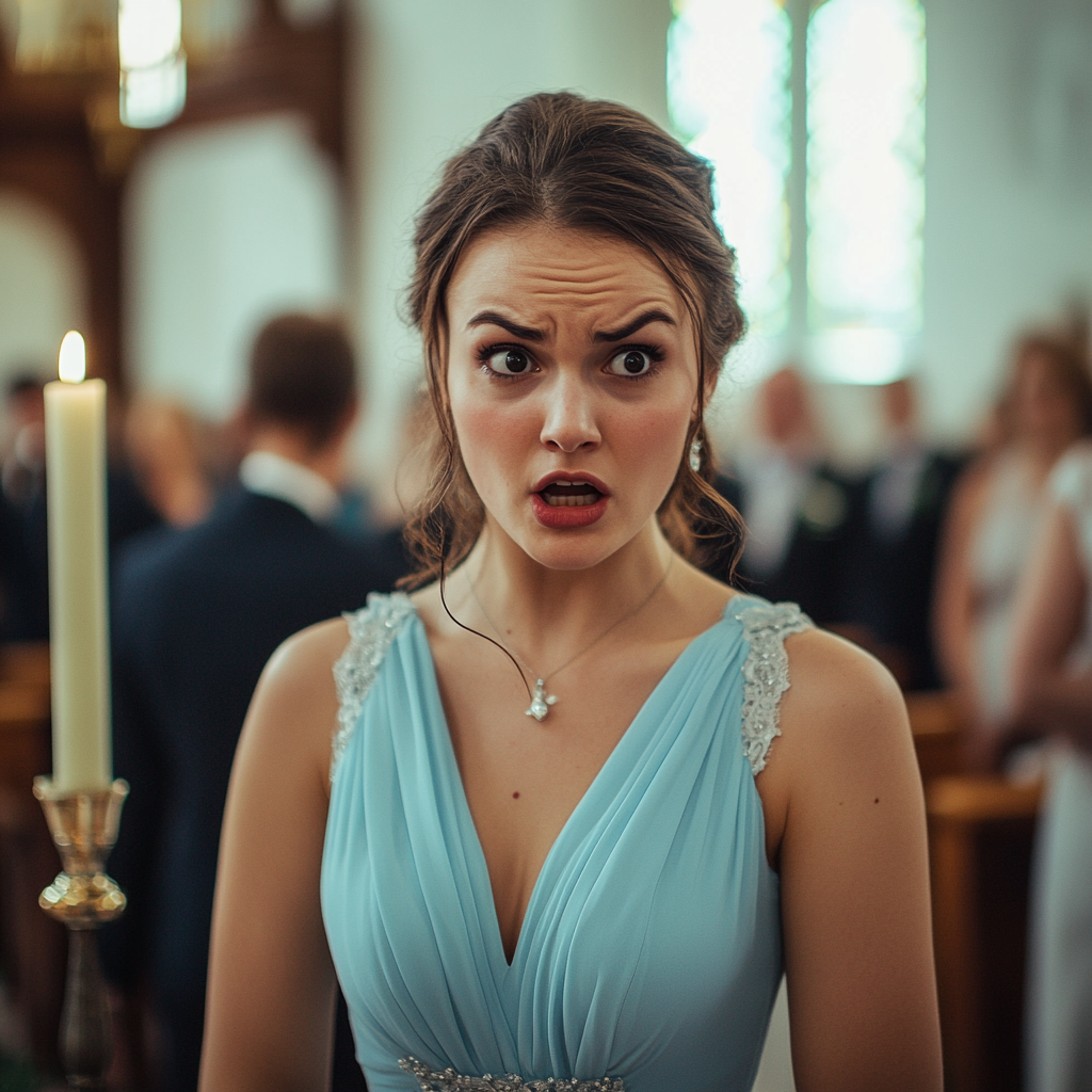 An angry woman talking at a wedding | Source:  no source