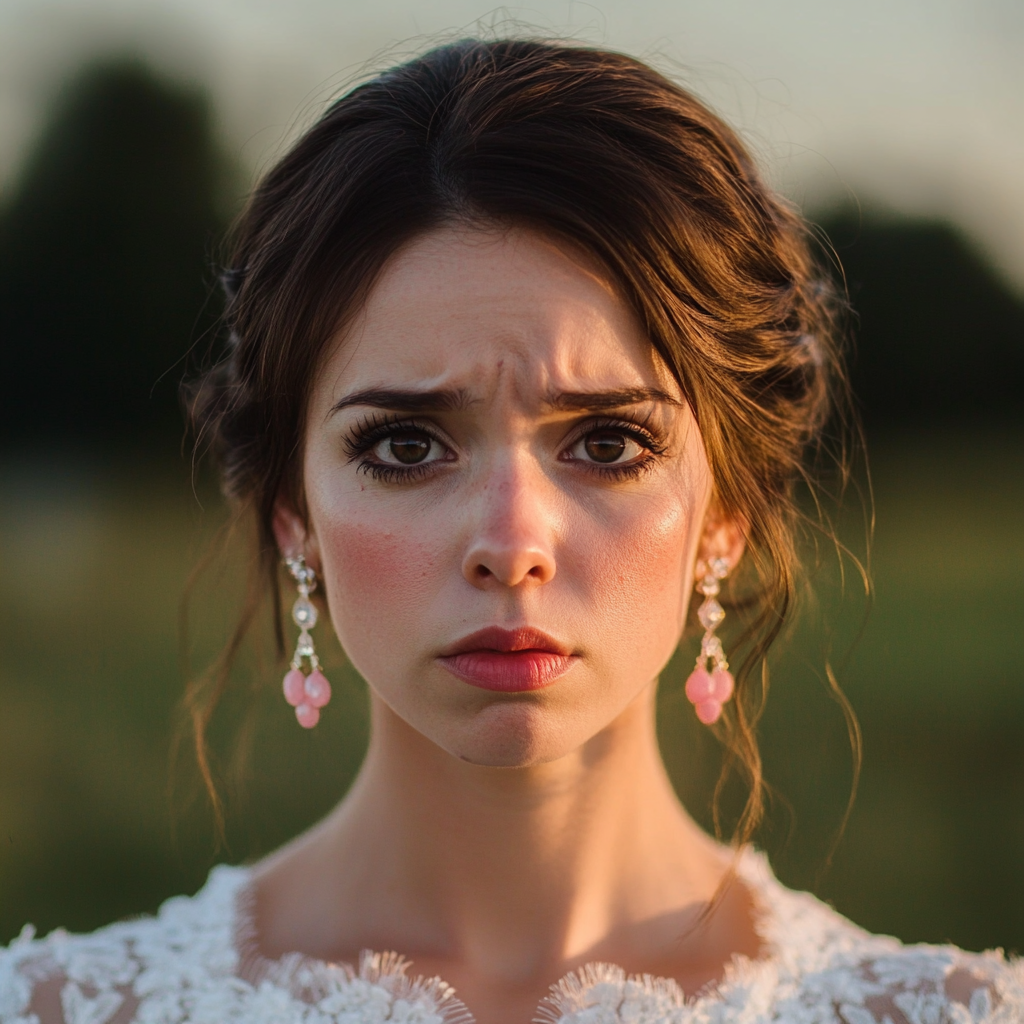 A close up of a bride standing outside | Source: No source