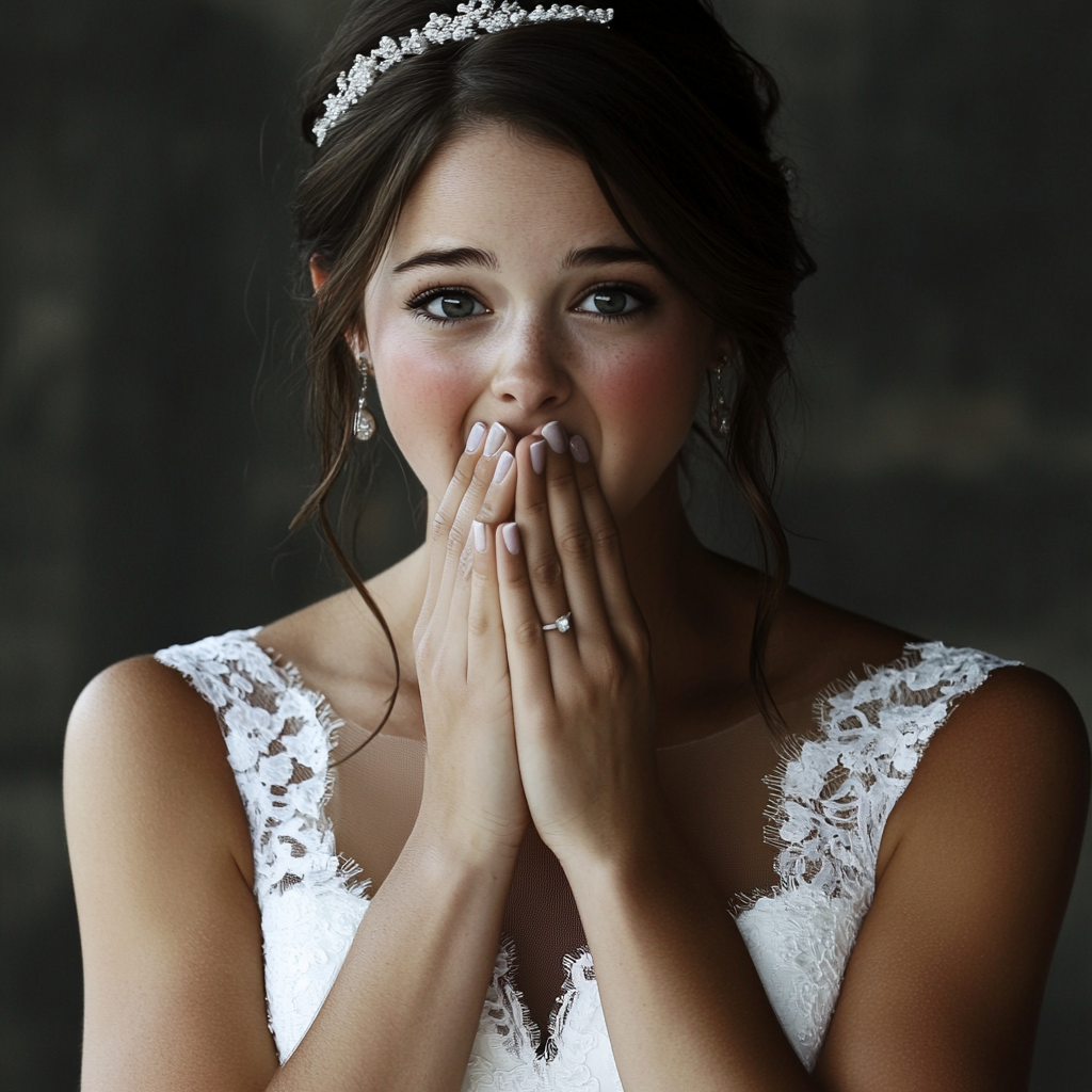 An emotional bride | Source: No source
