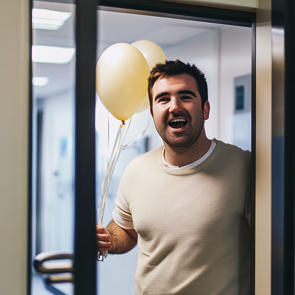 A man holding balloons | Source: No source