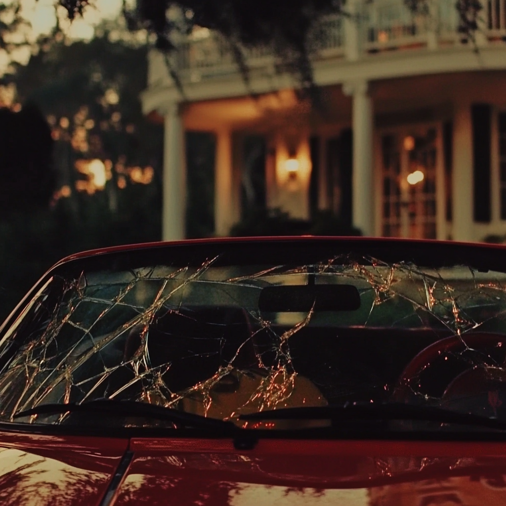 A car with a broken windshield | Source: No source