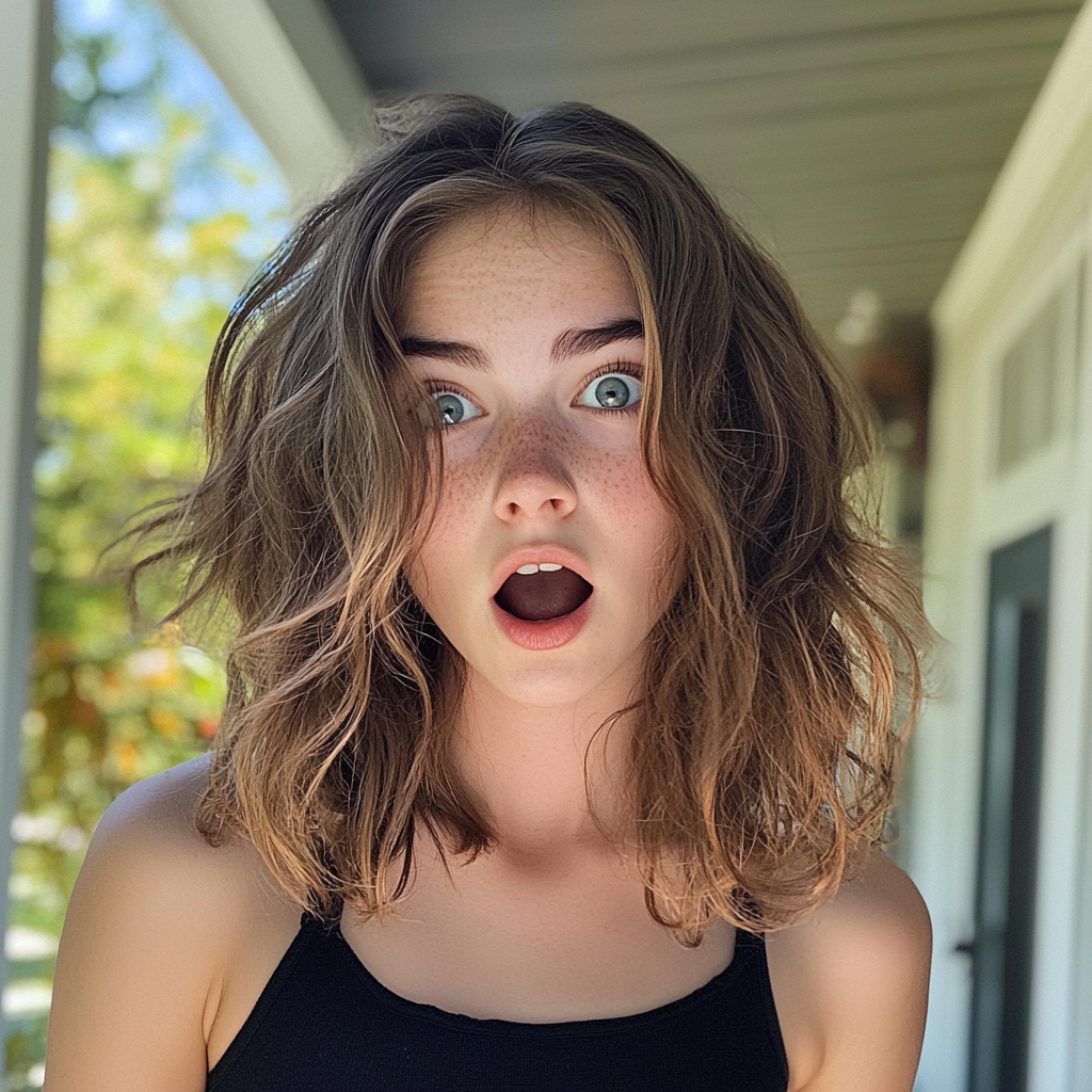 A shocked teenage girl | Source: no source