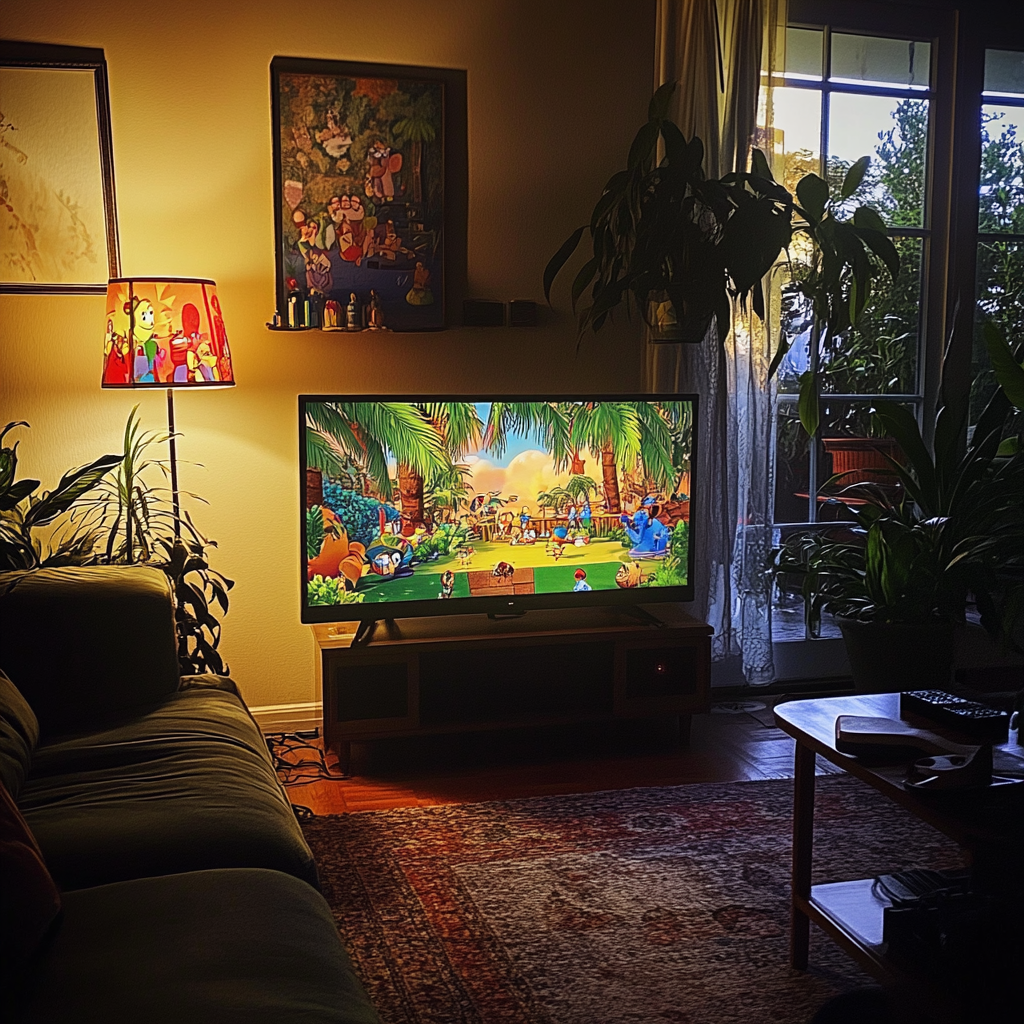 Cartoons on a TV | Source: No source