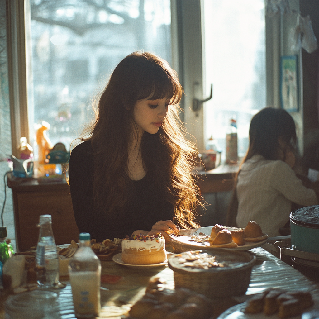 A woman at a birthday party | Source: no source