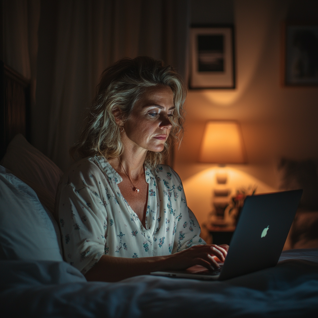 A woman working on her laptop | Source: no source