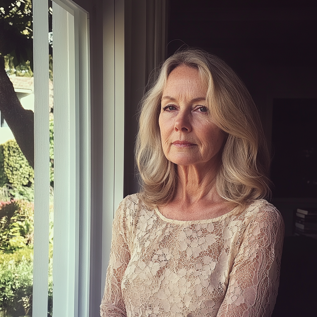 A woman standing by a window | Source: no source