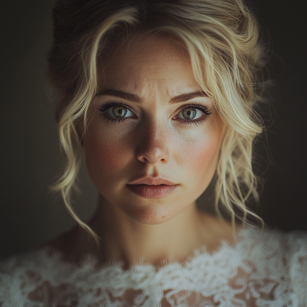 A melancholic bride | Source: no source