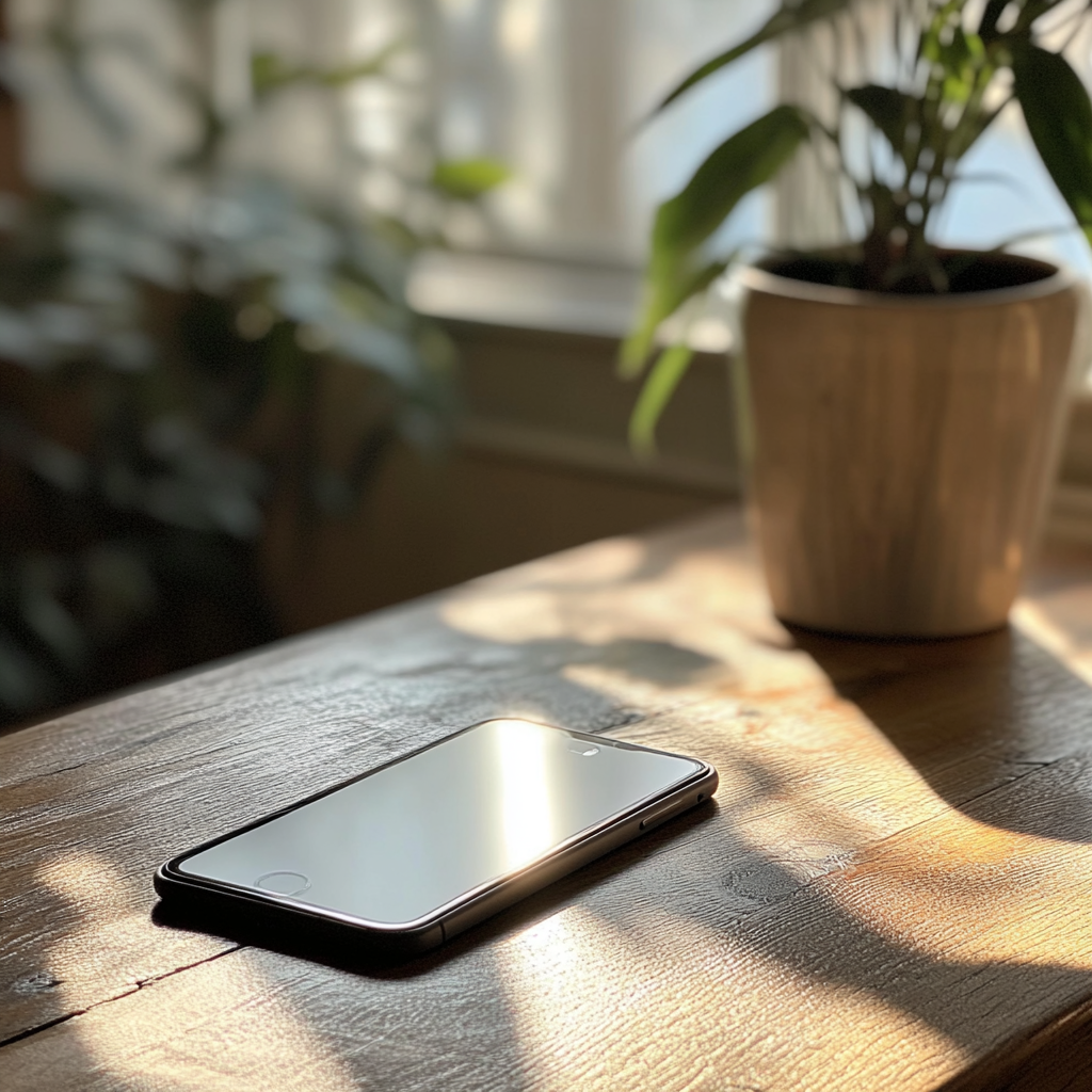 A phone on a table | Source: no source