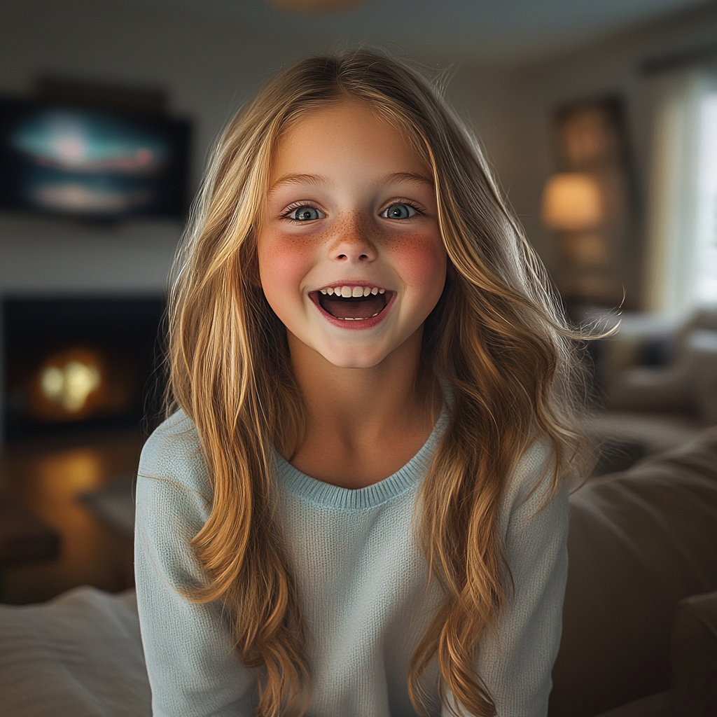 An excited little girl | Source: no source