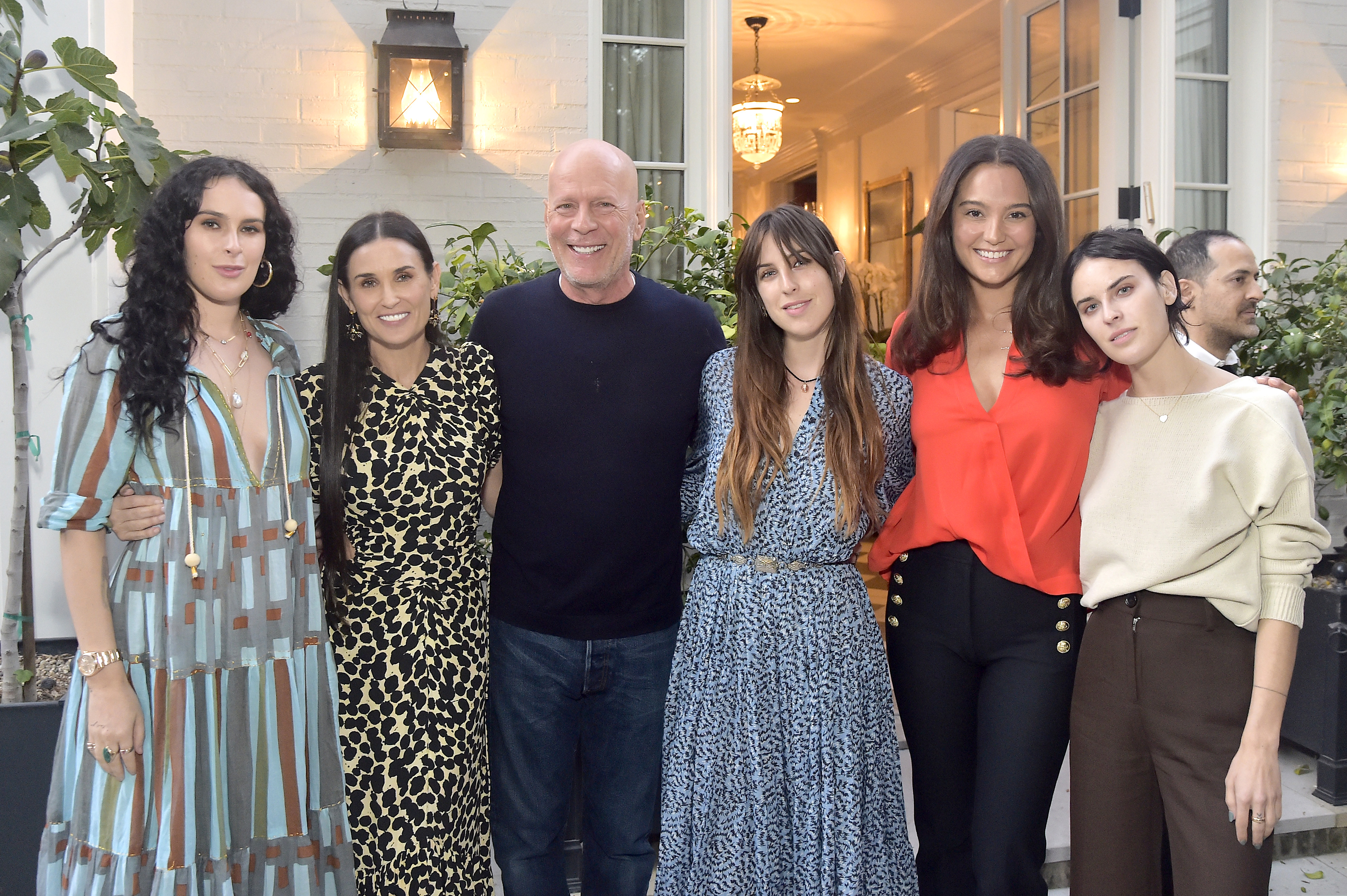 Rumer, Bruce, Scout, Emma Heming and Tallulah Willis attend Demi Moore's (C) "Inside Out" Book Party on September 23, 2019 in Los Angeles, California. | Source: Getty Images