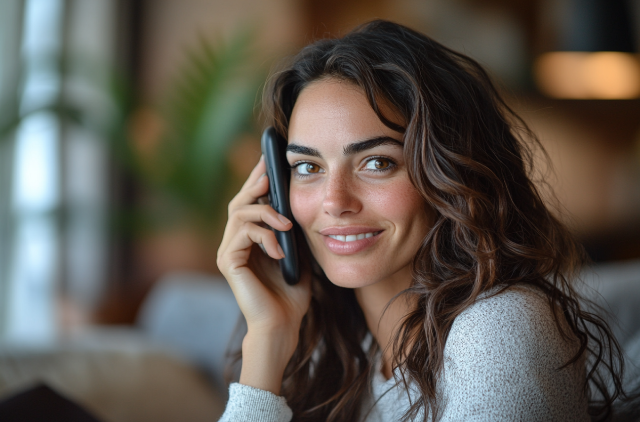 A woman speaking on her cell phone | Source: No source