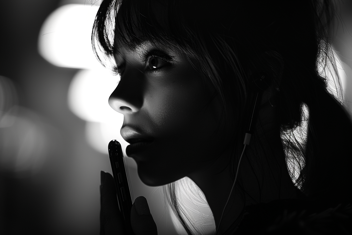 A woman holding her cell phone | Source: No source