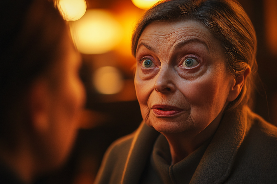 A startled senior woman | Source: no source