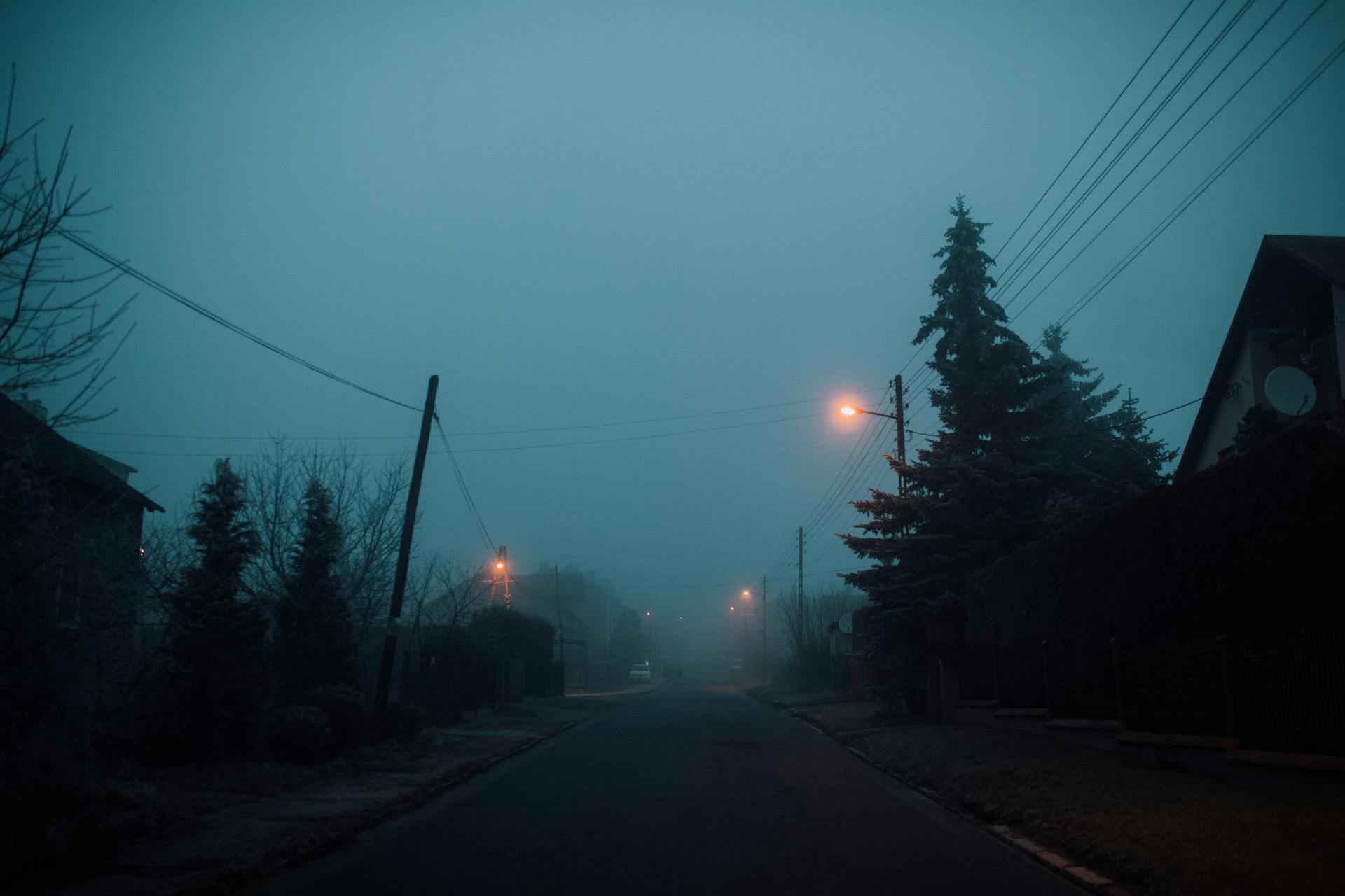 A suburban street at night | Source: Pexels