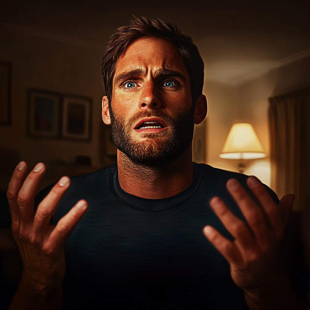 An annoyed man shrugging | Source: No source