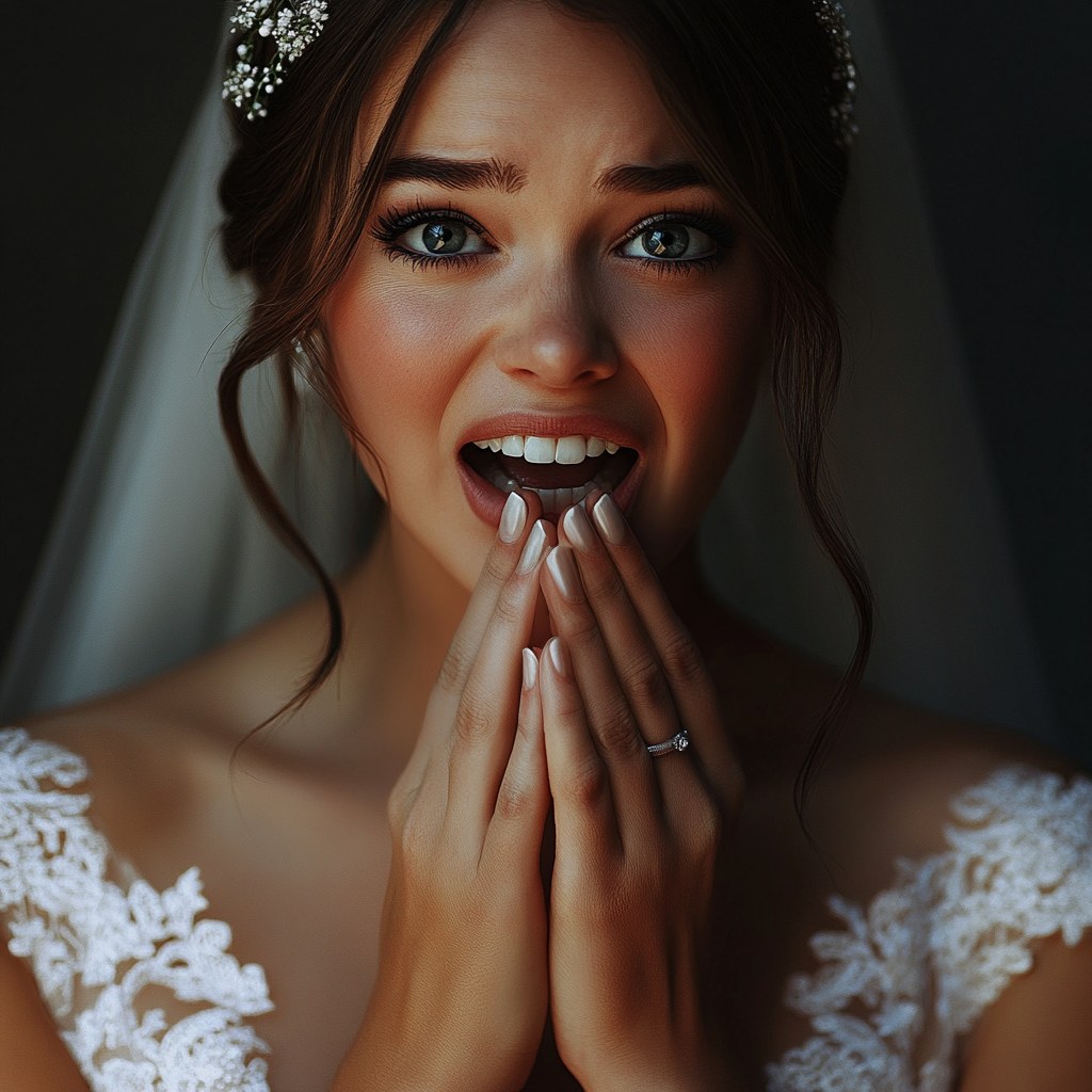 A shocked bride getting emotional | Source: No source