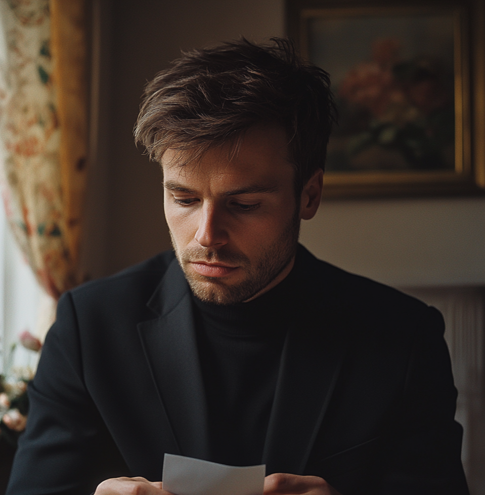 A man reading a note | Source: no source