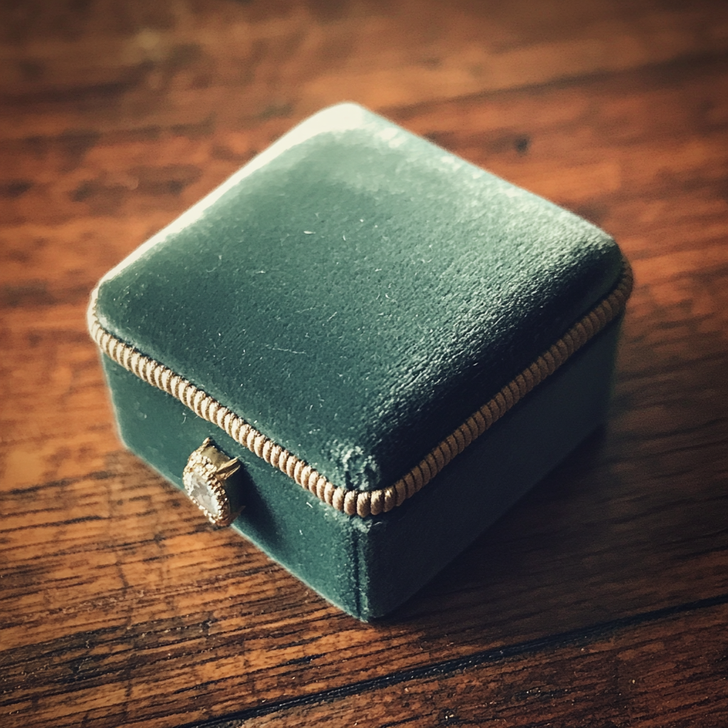 A velvet ring box | Source: No source