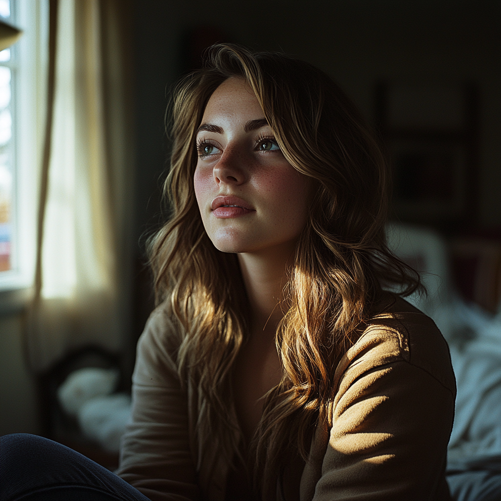 A thoughtful woman sitting alone in her room | Source: No source