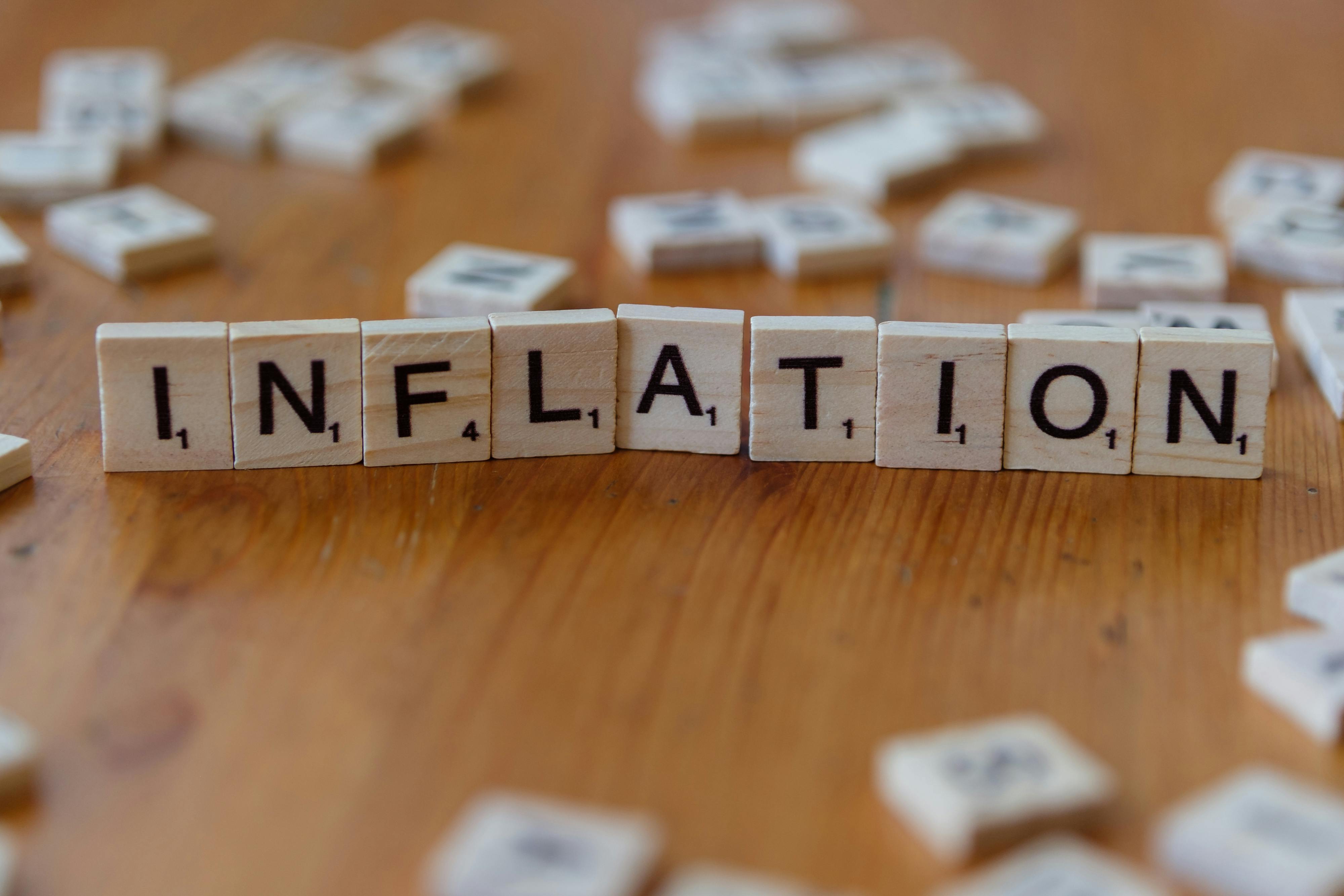 Scrabble letters spelling "Inflation" | Source: Pexels