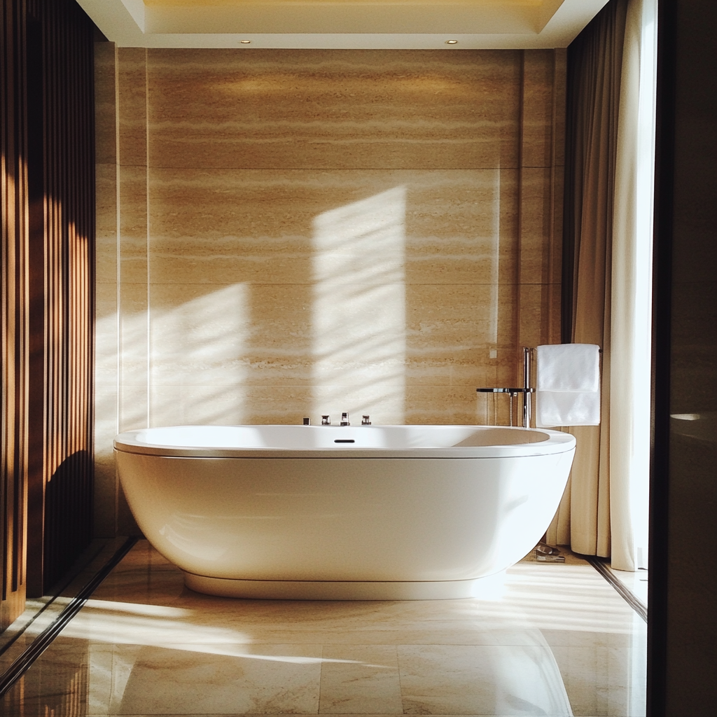 A hotel bathroom | Source: No source