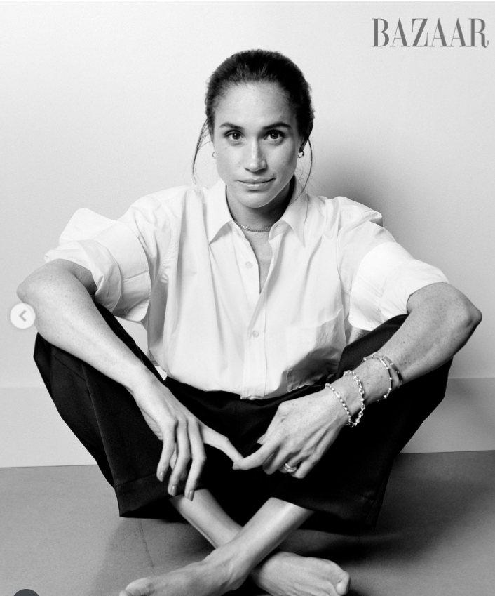 Meghan Markle as seen from a post dated November 19, 2025. | Source: Instagram/harpersbazaarus