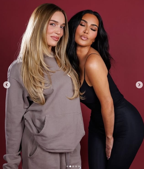 Alex Cooper and Kim Kardashian from a post dated October 16, 2025. | Source: Instagram/kimkardashian