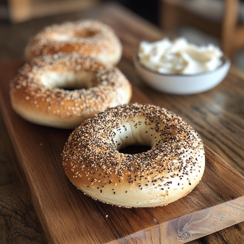 Bagels on a board | Source: no source