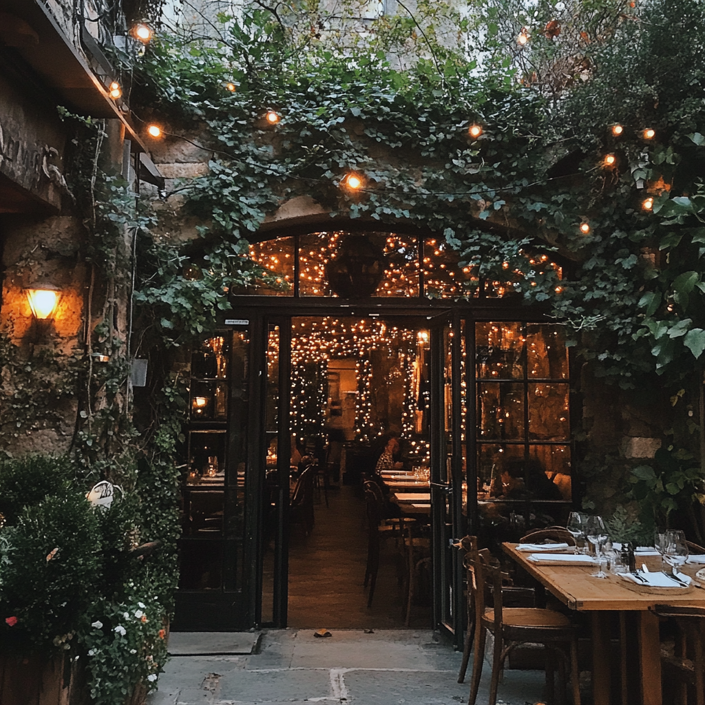 The exterior of a romantic restaurant | Source: No source