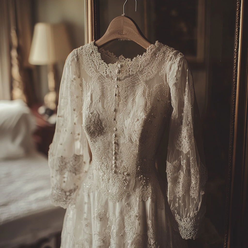 A stunning vintage wedding dress | Source: No source