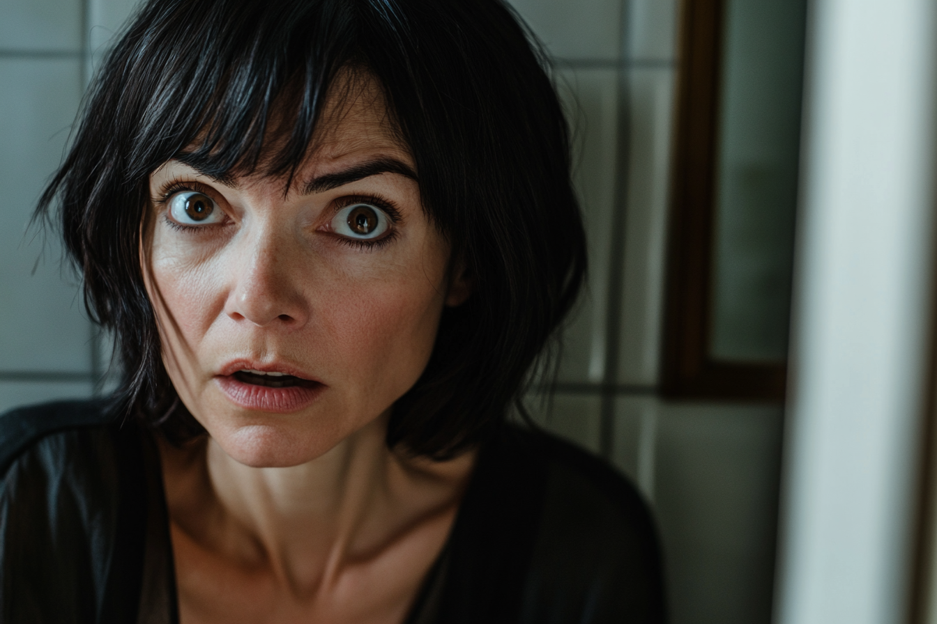 A woman staring ahead with a shocked look | Source: No source