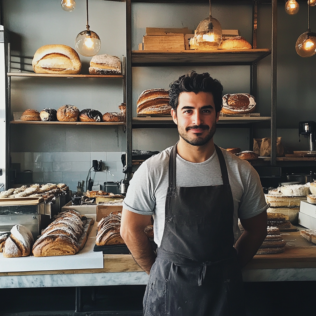 A baker in a bakery | Source: No source