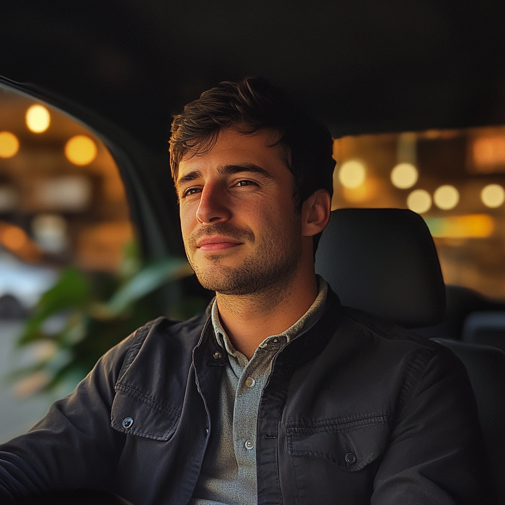 A man sitting in a car | Source: No source