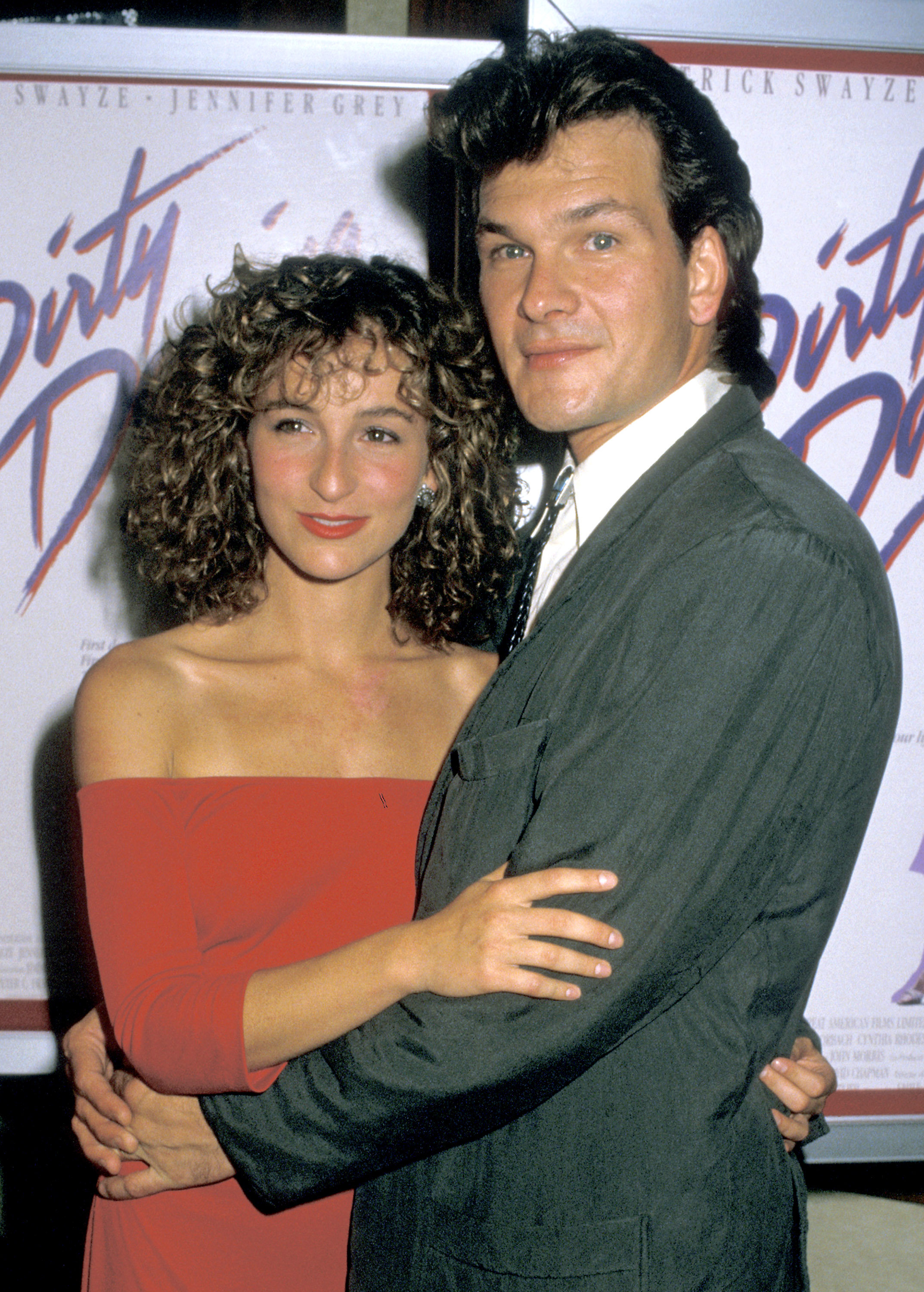 Jennifer Grey and Patrick Swayze attend the premiere of "Dirty Dancing" at the Gemini Theater in New York City on August 17, 1987. | Source: Getty Images