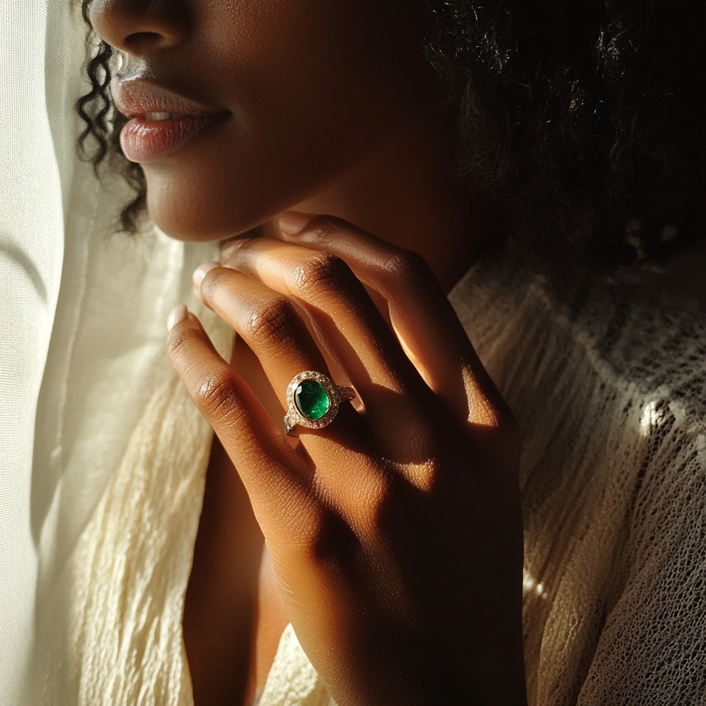 An engagement ring on a woman's hand | Source: No source