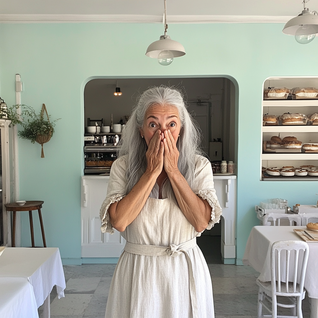 A woman covering her mouth in surprise | Source: No source