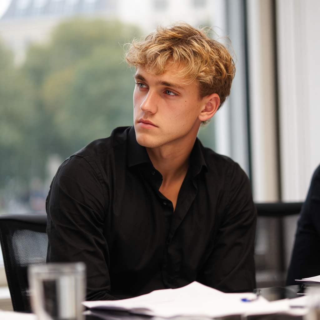 A man sitting in a conference room | Source: no source