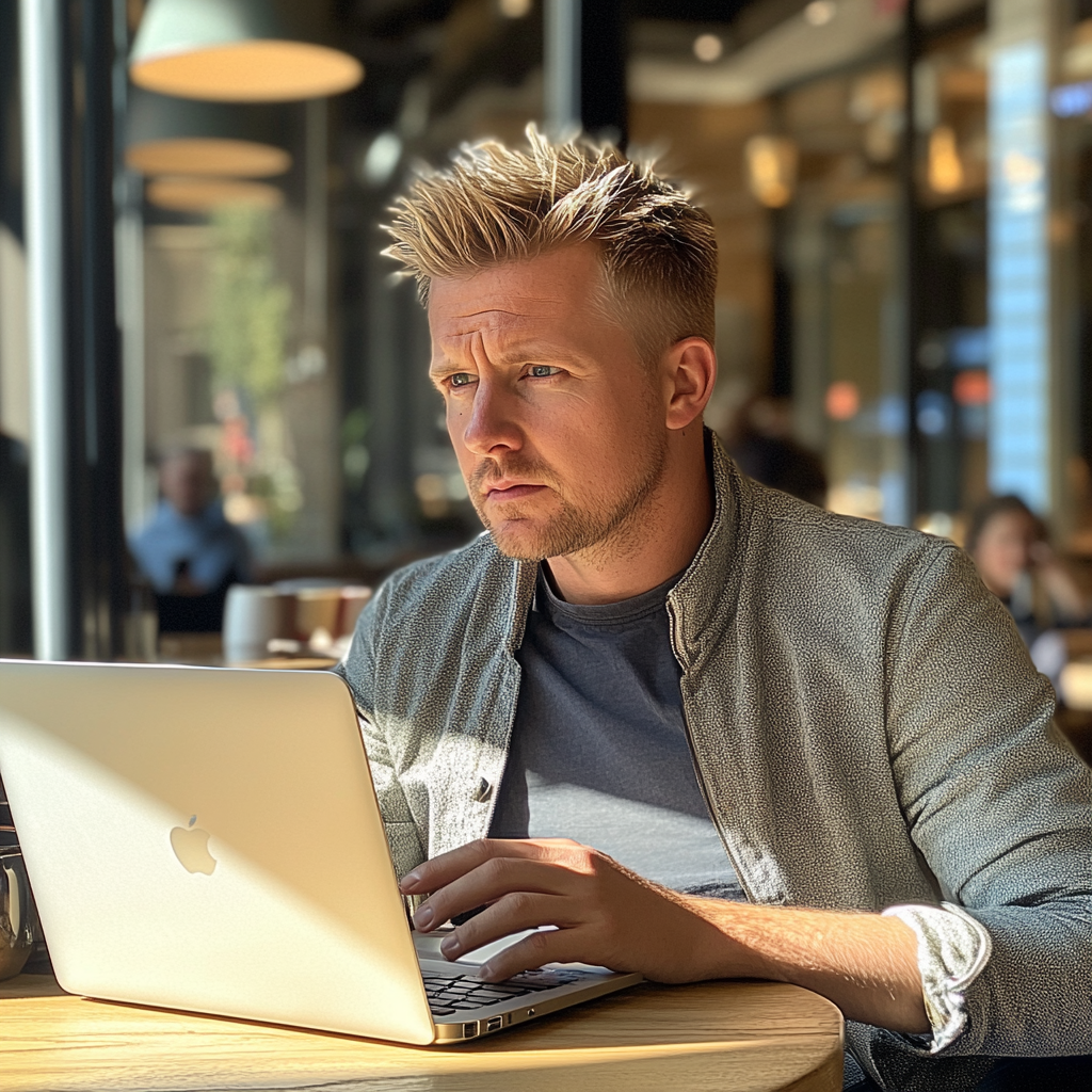 A man sitting in a coffee shop | Source: No source
